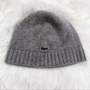 SOLD! 🐊 Lacoste Grey Knit Beanie